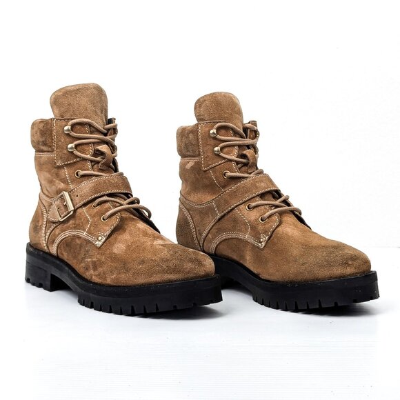 AllSaints Women Paulina Desert Suede Ankle Combat Boots size 8US EUR38 - Picture 1 of 8